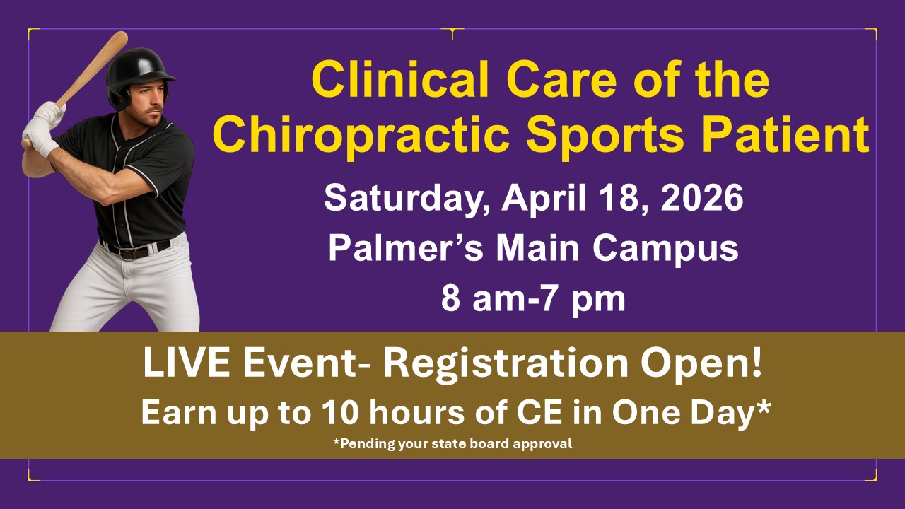 Clinical Care of the Sports Chiropractic Patient April 2026